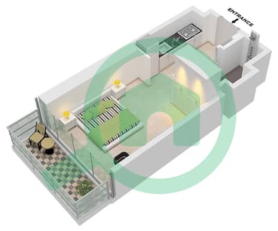 Сосайети Хаус - Апартамент Студия планировка Тип/мера ST-A / UNIT 14 FLOOR 1