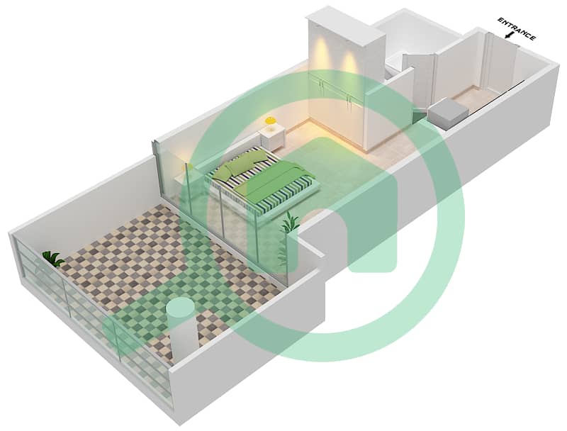 Golf Promenade 3B - Studio Apartment Unit 4 FLOOR 4,5,6 Floor plan Unit 4 Floor 4,5,6 Tower B interactive3D