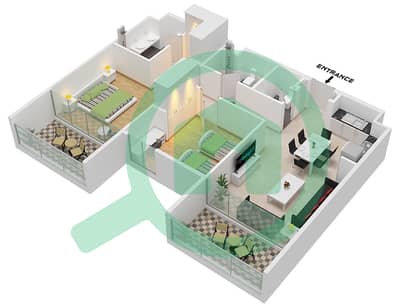 The Gate - 2 Bedroom Apartment Type B3 Floor plan