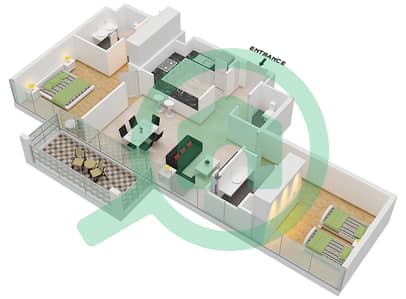 The Gate - 2 Bedroom Apartment Type D1 Floor plan