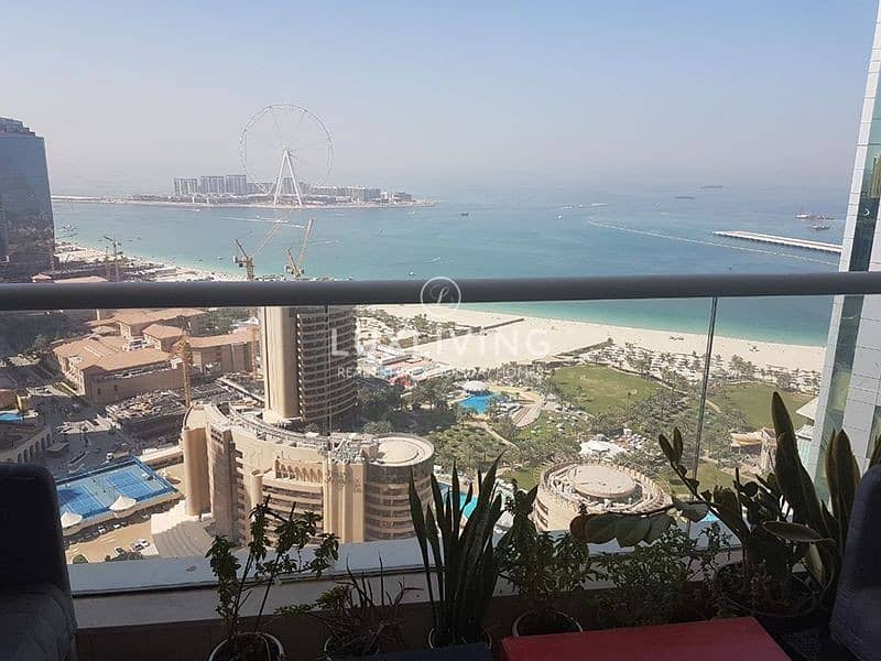 Beautiful Sea and Ain Dubai View | Unfurnished