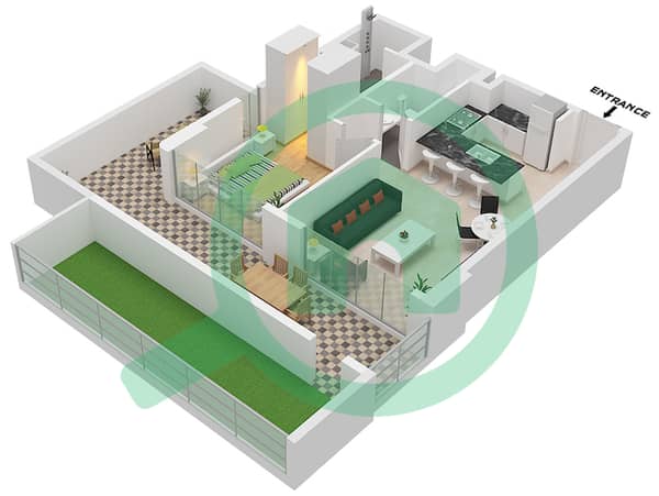 Type B With Terrace Unit 6 Floor 1 Type B With Terrace Unit 6 Floor 1