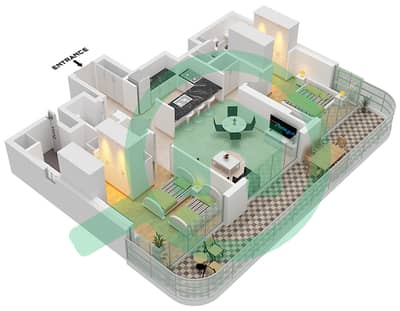 Avant Garde Residences by Skyline - 2 Bedroom Apartment Type/unit A / UNIT 1 FLOOR 2-18 Floor plan