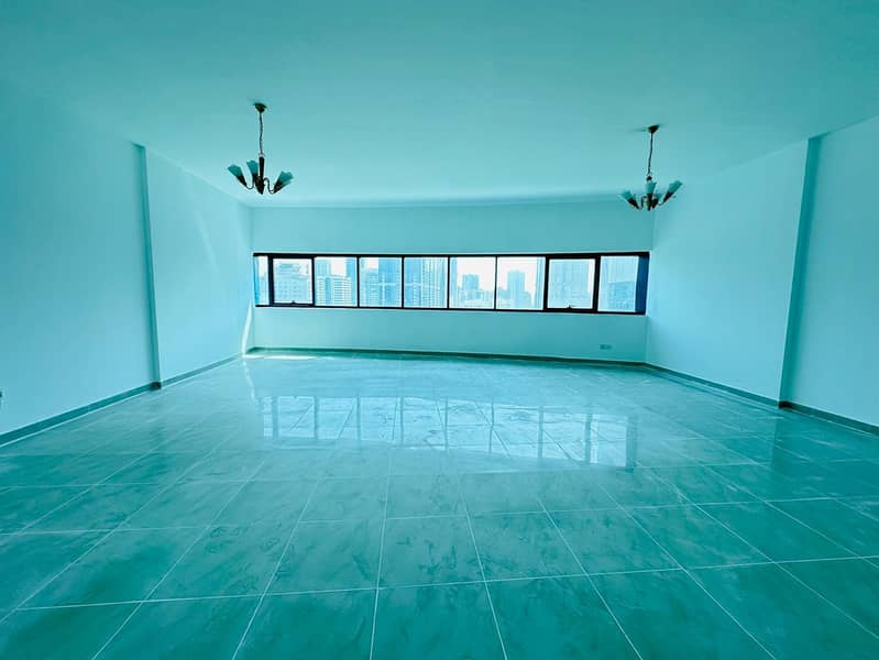 Very nice 3bhk with 4 bathrooms+wardrobes+Maid room and all facilities just in 75k in Al taawun