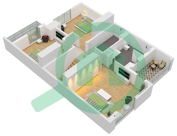 Type B 
Unit Middle 
First Floor