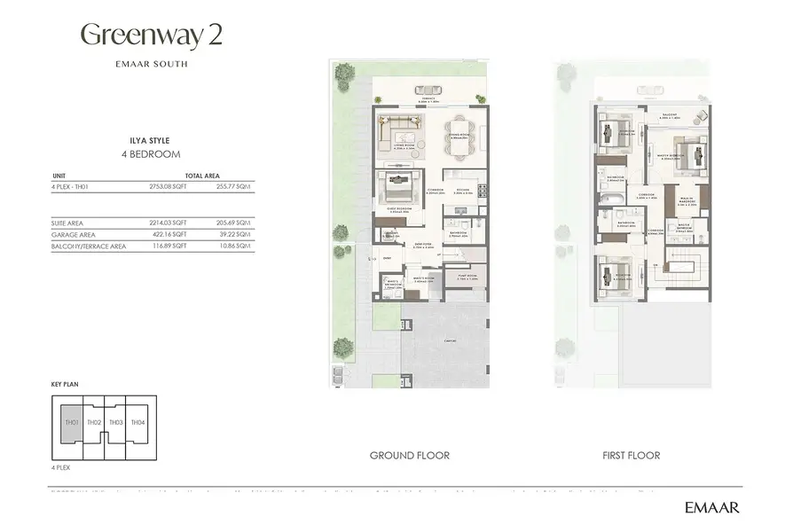 4 BR floor plan