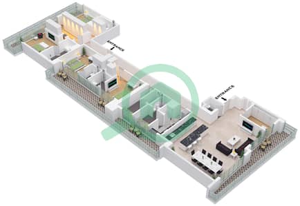 金融中心路瑞吉公寓 - 4 卧室公寓类型／单位A1,A2 / UNIT 01戶型图