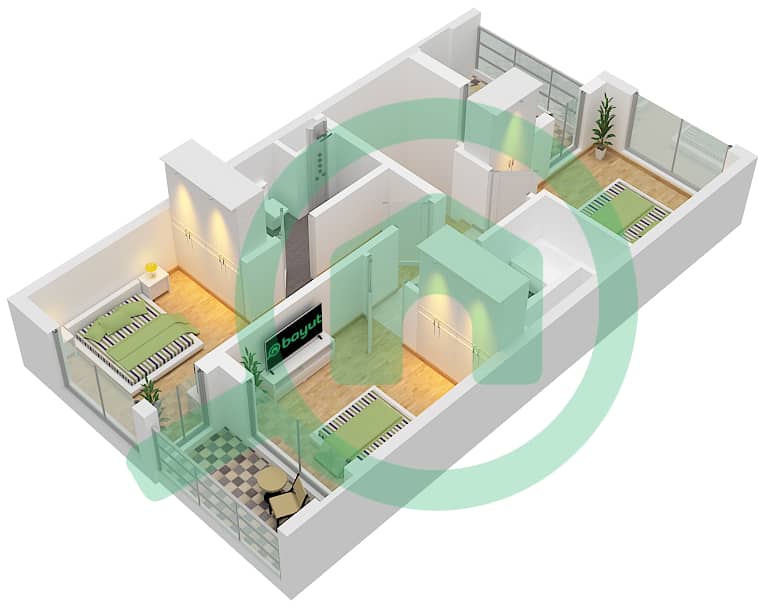 Expo Golf Villas 2 (Parkside 2) - 3 Bedroom Townhouse Type/unit B / UNIT TH4-M1 Floor plan Type B Unit TH4-M1 TH5-M1 TH6-M1 TH7-M1 TH8-M1 TH4-M2 TH5-M2 TH6-M2 TH7-M2 TH8-M2 Floor First interactive3D