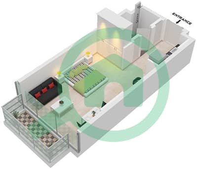 阿齐兹里维埃拉34号楼 - 单身公寓类型2B FLOOR 2-7戶型图