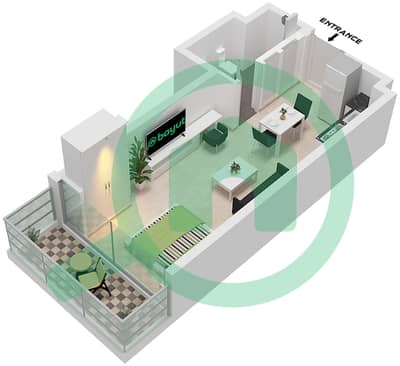 阿齐兹里维埃拉34号楼 - 单身公寓类型3 FLOOR 2-7戶型图