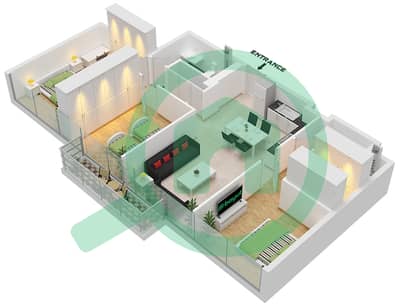 阿齐兹里维埃拉34号楼 - 3 卧室公寓类型2 FLOOR 2-7戶型图