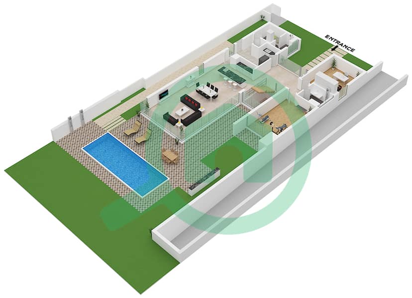 Type 1A Floor Ground Expo Valley - 5 Bedroom Villa Type 1A Floor plan Type 1A Floor Ground interactive3D