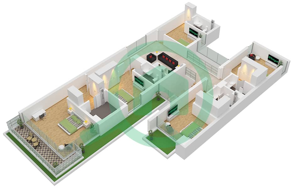 Type 1A Floor First Expo Valley - 5 Bedroom Villa Type 1A Floor plan Type 1A Floor First interactive3D