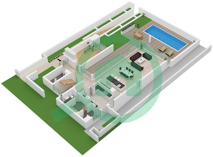 Expo Valley - 5 Bedroom Villa Type 1B Floor plan Type 1B	Floor Ground interactive3D