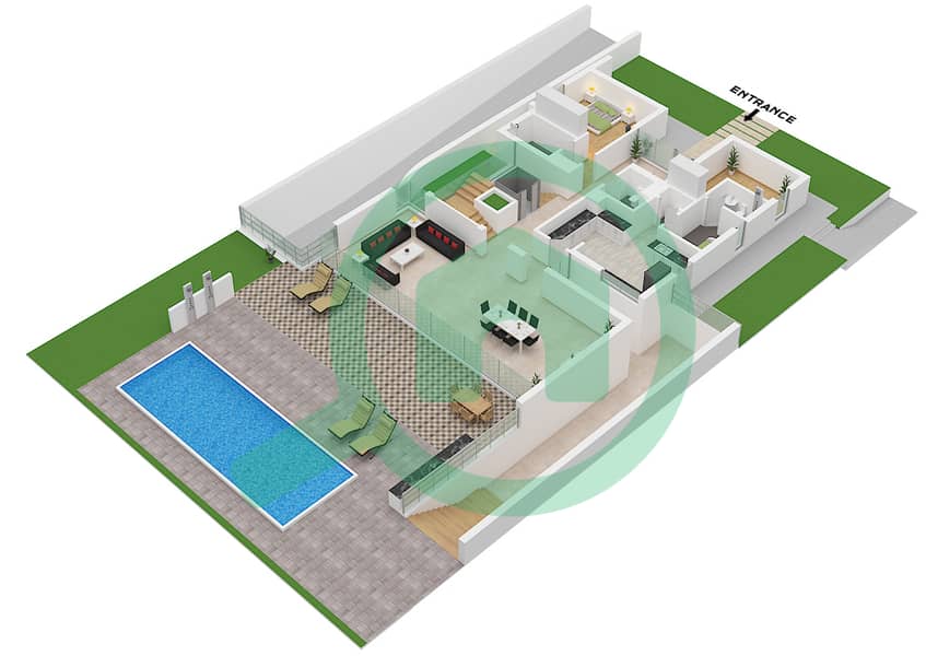 Expo Valley - 5 Bedroom Villa Type 2A Floor plan Type 2A Floor Ground interactive3D