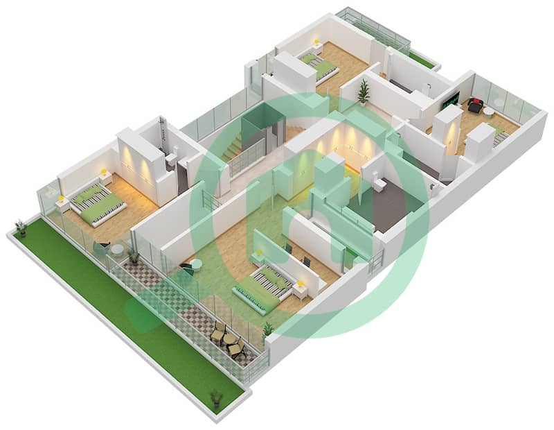 Expo Valley - 5 Bedroom Villa Type 2A Floor plan Type 2A Floor First interactive3D