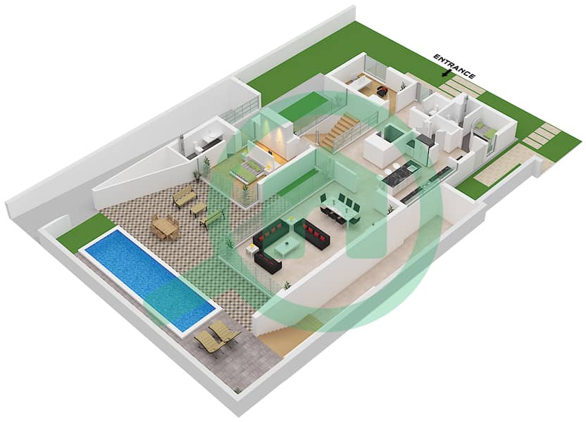 Expo Valley - 5 Bedroom Villa Type 3B Floor plan Type 3B Floor Lower Ground interactive3D