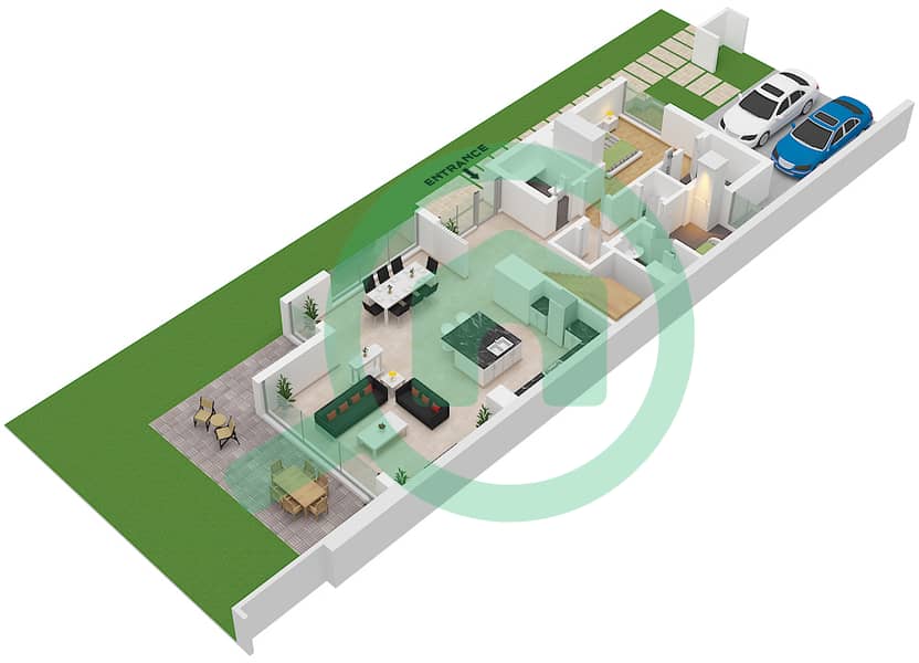 Expo Valley - 4 Bedroom Villa Type RHM  DUET VILLA Floor plan Type RHM  DUET VILLA  Floor Ground interactive3D