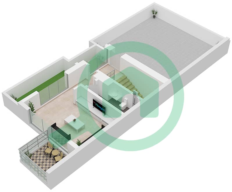 Expo Valley - 4 Bedroom Villa Type RHM  DUET VILLA Floor plan interactive3D