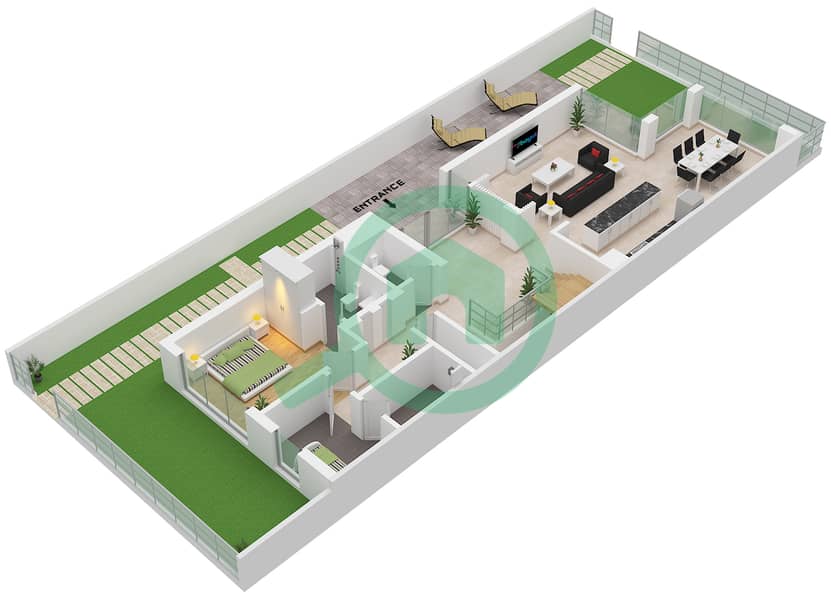 Expo Valley - 4 Bedroom Villa Type 2 Floor plan Type 2 Floor Ground interactive3D