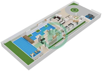 المخططات الطابقية لتصميم النموذج A فیلا 5 غرف نوم - ذا فارم هاوسز