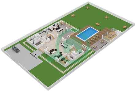 المخططات الطابقية لتصميم النموذج B فیلا 6 غرف نوم - ذا فارم هاوسز