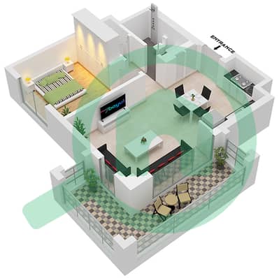 Summer 2 - 1 卧室公寓单位2 FLOOR 7戶型图