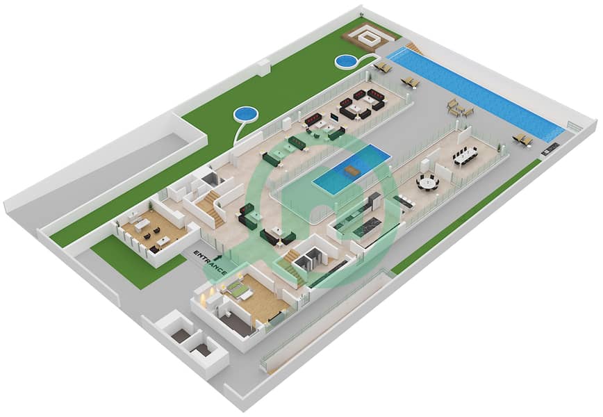The Ritz-Carlton Residences - 8 Bedroom Villa Type/unit WATER MANSION/UNITS 2,5,8 Floor plan Type Water Mansion Units 2,5,8,11 Floor 
Ground interactive3D