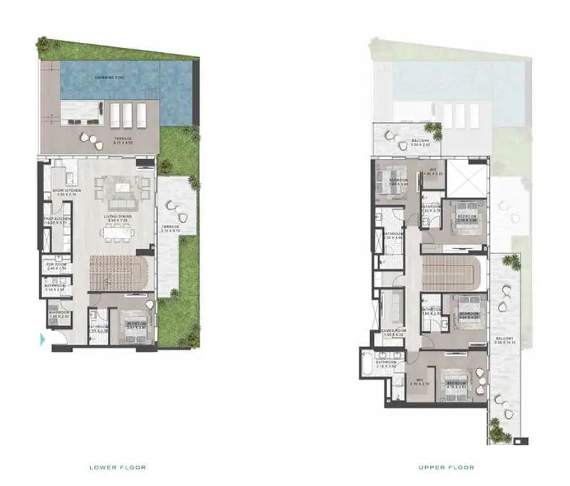 5 BR floor plan