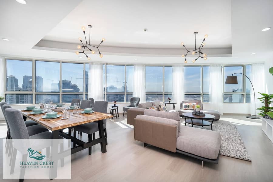 Luxe Four Bed Apartment - Free Parking, Gym and Pool - All Bills Included