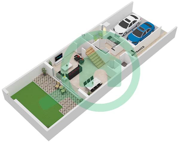 Type 3BTC1 Unit 1, Ground Floor Block Arim 2