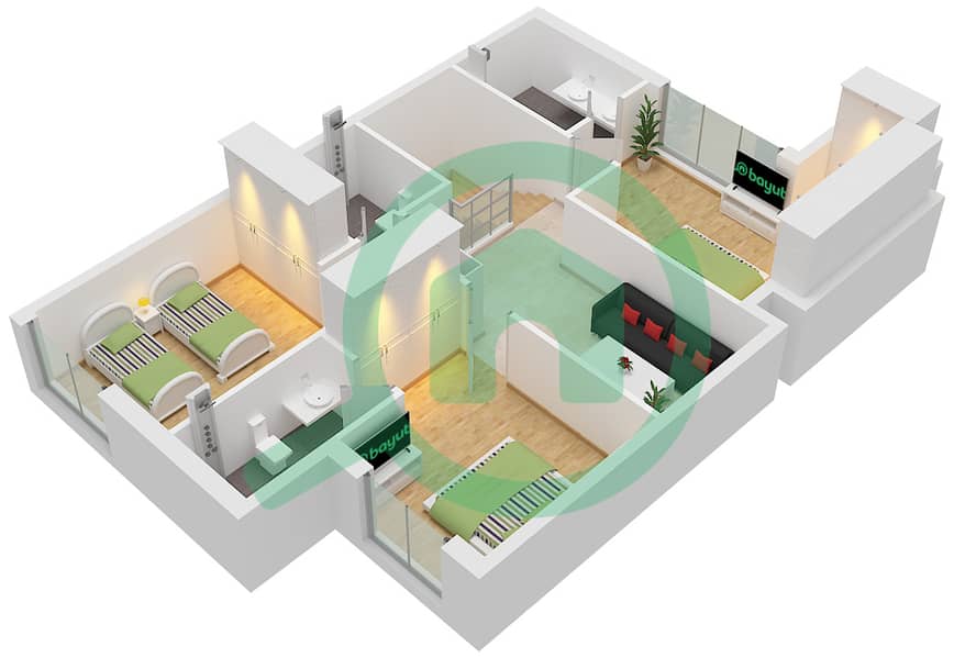 Arim - 3 Bedroom Townhouse Type/unit 3BTB1 / UNIT 1 Floor plan Type 3BTB1 Unit 1, First Floor Block Arim 1 interactive3D