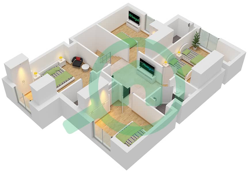 Arim - 3 Bedroom Townhouse Type/unit 4BTA1 / UNIT 9 Floor plan Type 4BTA1 Unit 9, First Floor Block Arim 2 interactive3D