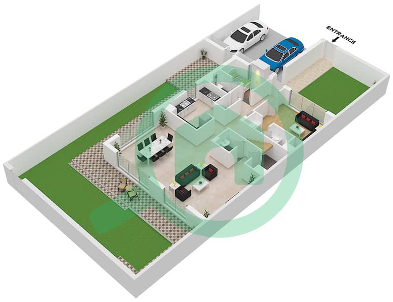 Arim - 4 Bedroom Villa Type/unit 4BV1 / UNIT 25 Floor plan Type 4BV1 Unit 25, Ground Floor Block Arim 3 interactive3D