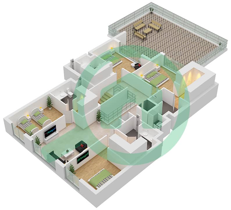 Arim - 6 Bedroom Villa Type/unit 6BLV1-GF / UNIT 1 Floor plan Type 6BLV1-RF Unit 1, First Floor Block Arim 2 interactive3D
