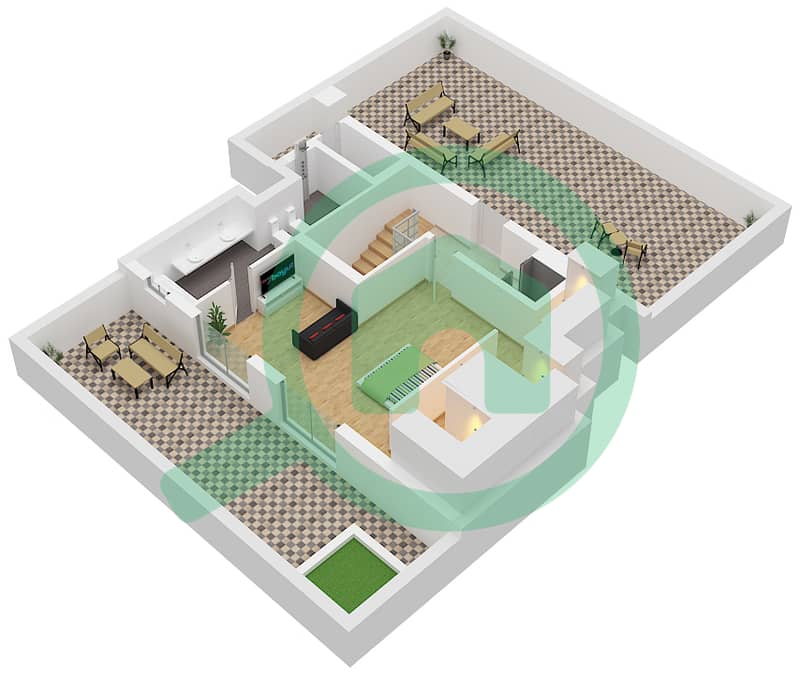 Arim - 6 Bedroom Villa Type/unit 6BLV1-GF / UNIT 1 Floor plan Type 6BLV1-RF Unit 1, Roof Floor Block Arim 2 interactive3D