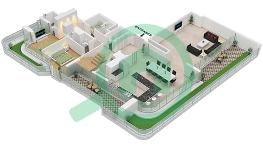 المخططات الطابقية لتصميم الوحدة 3 FLOOR 15-16 شقة 5 غرف نوم - راديانت فيوز 1