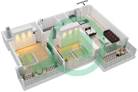 Elegance Tower - 2 Bed Apartments Type A2 Floor plan