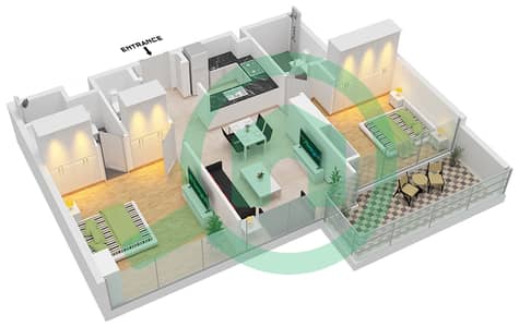 Elegance Tower - 2 Bed Apartments Type A5 Floor plan