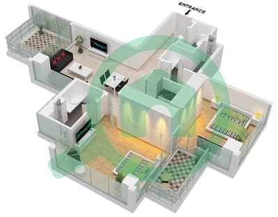 Elegance Tower - 2 Bed Apartments Type B Floor plan
