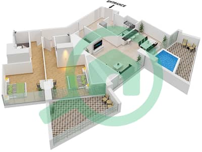 Binghatti Phantom - 2 Bedroom Apartment Type 5 FLOOR 37-38 Floor plan