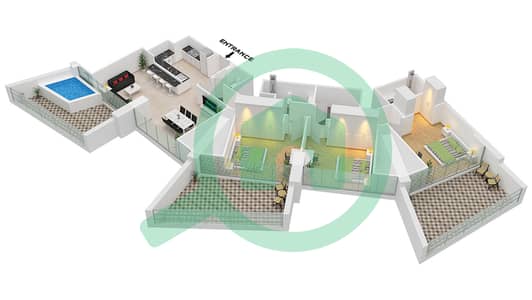 Binghatti Phantom - 3 Bedroom Apartment Type 1 FLOOR 39 Floor plan
