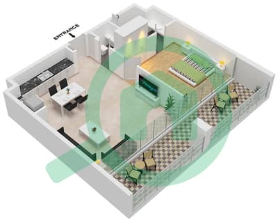 Несба 1 - Апартамент 1 Спальня планировка Тип A1 FLOOR 1,3-5,7