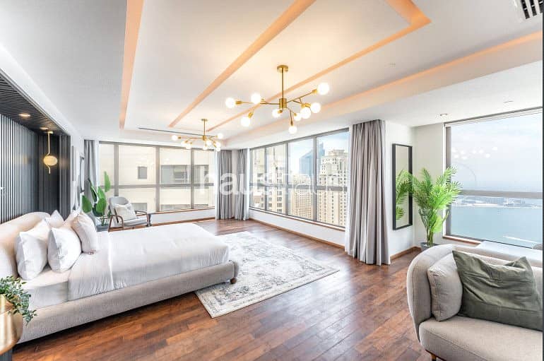 位于朱美拉海滩住宅（JBR），慕然恩住宅综合体，慕然恩5号楼 4 卧室的顶楼公寓 680000 AED - 9635800