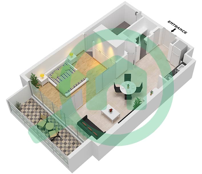 Beverly Boulevard - 1 Bedroom Apartment Unit 7 FLOOR 1 Floor plan Unit 7 Floor 1 interactive3D