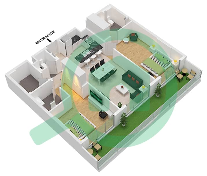 Beverly Boulevard - 2 Bedroom Apartment Unit 29 FLOOR 1 Floor plan Unit 29 Floor 1 interactive3D