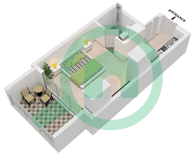 Beverly Boulevard - Studio Apartment Unit 4 FLOOR TYPICAL Floor plan Unit 4 Floor Typical interactive3D