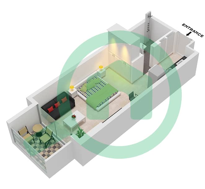 Beverly Boulevard - Studio Apartment Unit 11 FLOOR TYPICAL Floor plan Unit 11 Floor Typical interactive3D