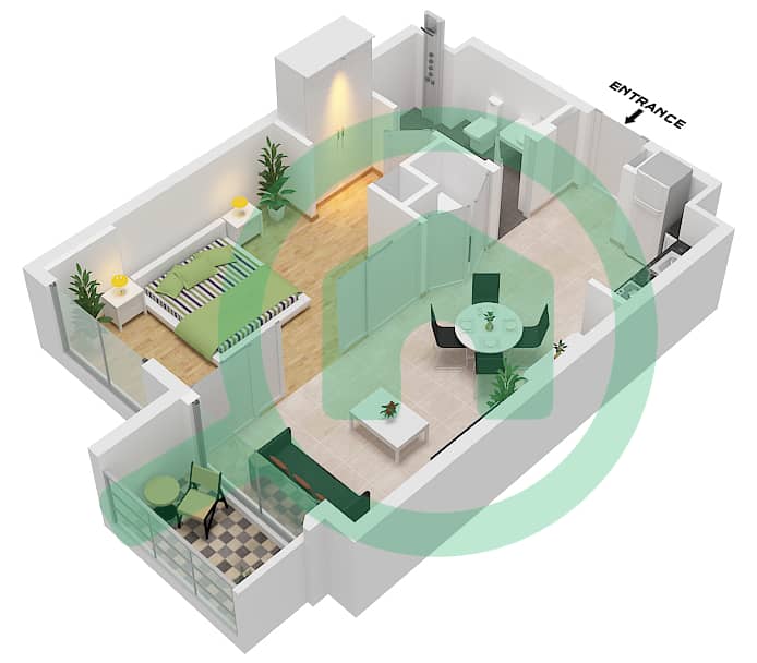 Beverly Boulevard - 1 Bedroom Apartment Unit 12 FLOOR TYPICAL Floor plan Unit 12 Floor Typical interactive3D