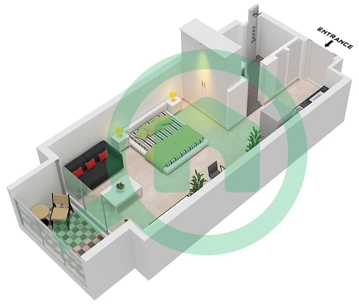 Beverly Boulevard - Studio Apartment Unit 20 FLOOR TYPICAL Floor plan Unit 20 Floor Typical interactive3D